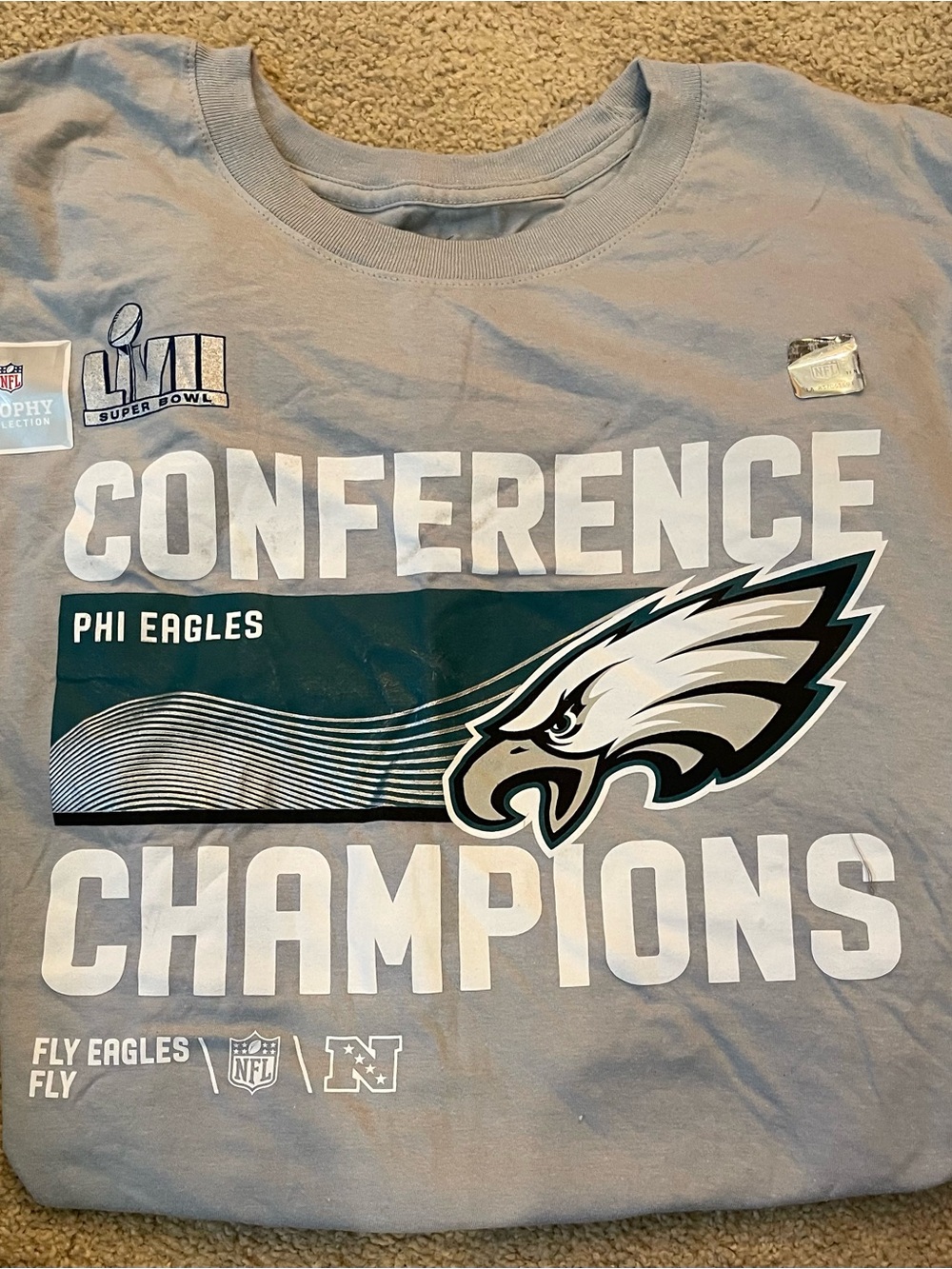 Nike Gray Philadelphia Eagles Conference Champions Tee XL